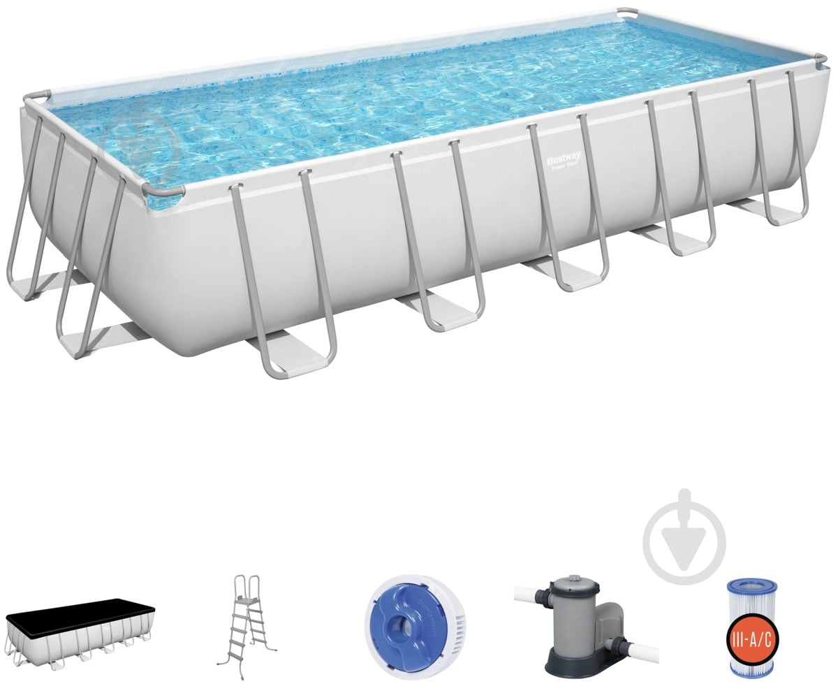 Бассейн каркасный Bestway 640х274х132 см - фото 6