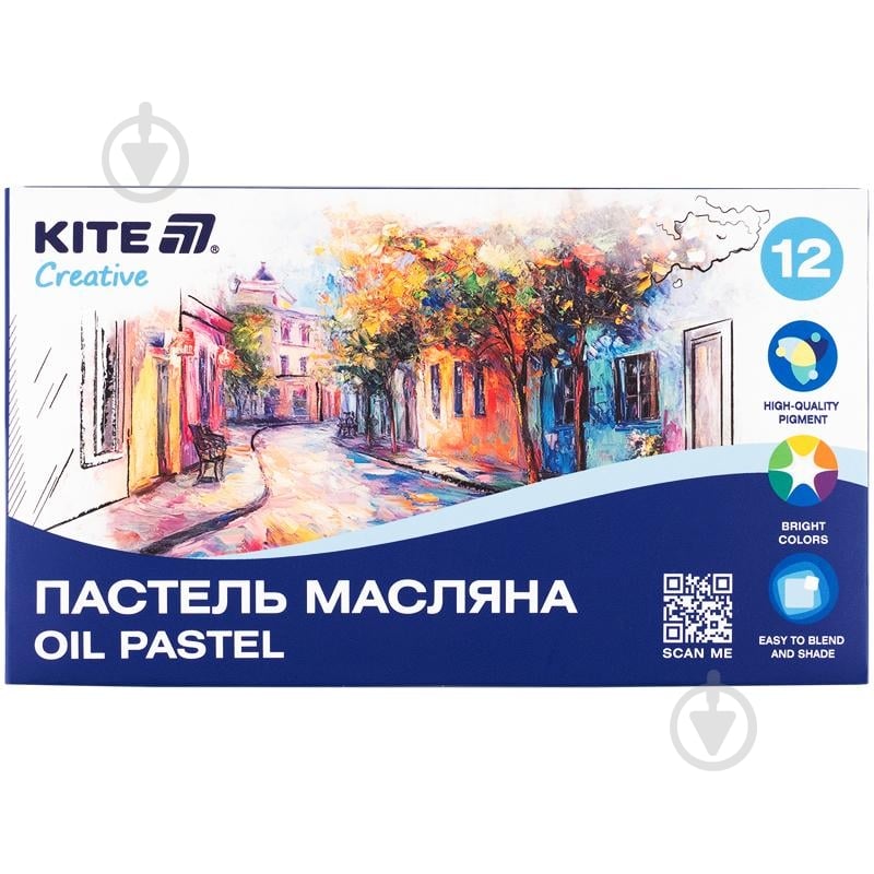Пастель масляная Creative KITE K-200-12 12 шт. - фото 1