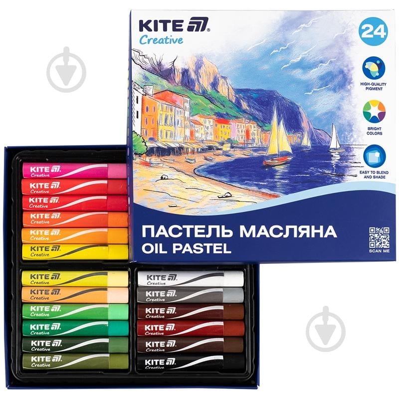 Пастель масляная Creative KITE K-200-24 24 шт. - фото 3 Пастель масляная Creative KITE K-200-24 24 шт. - фото 3