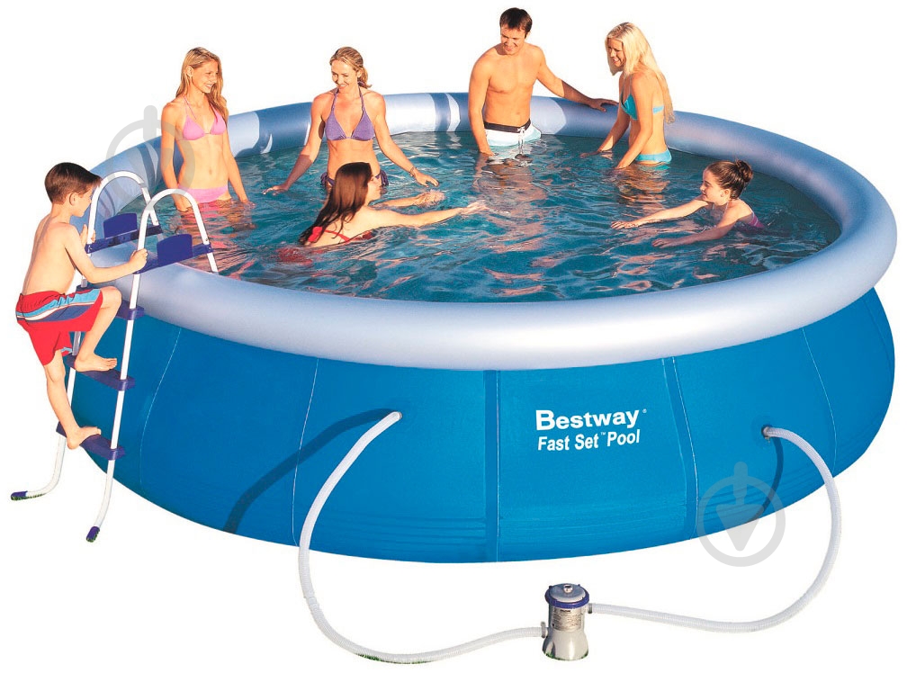 Бассейн надувной Bestway 12362 л ∅457Х107 см 57294 - фото 1