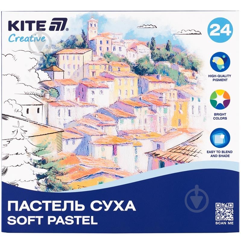 Пастель сухая Creative KITE K-201-24 24 шт. - фото 1