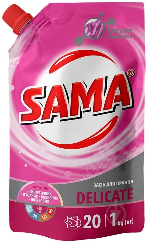 Гель для машинной и ручной стирки SAMA Delicate 1 л - фото 1