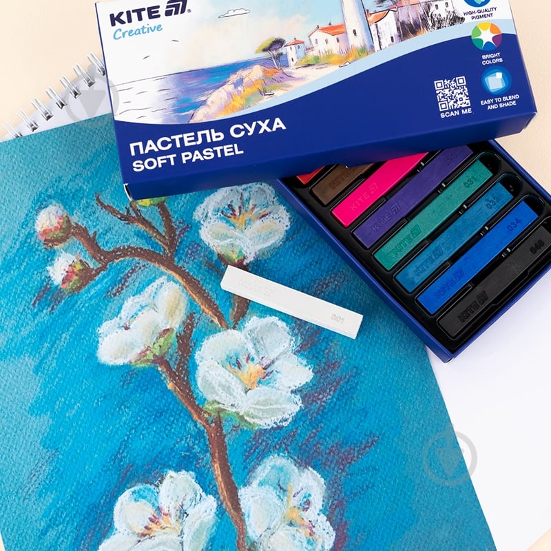 Пастель сухая Creative KITE K-201-12 12 шт. - фото 4