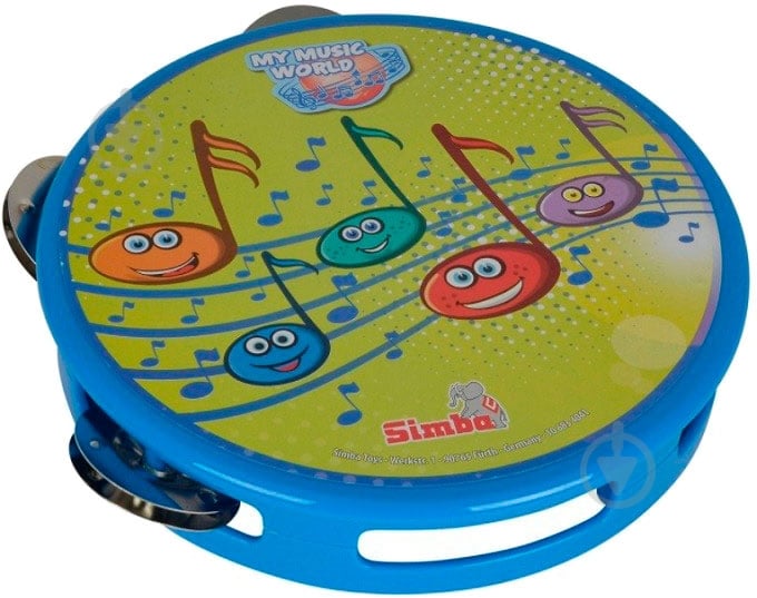 Бубен Simba Веселые ноты 15 см 6834041 - фото 1