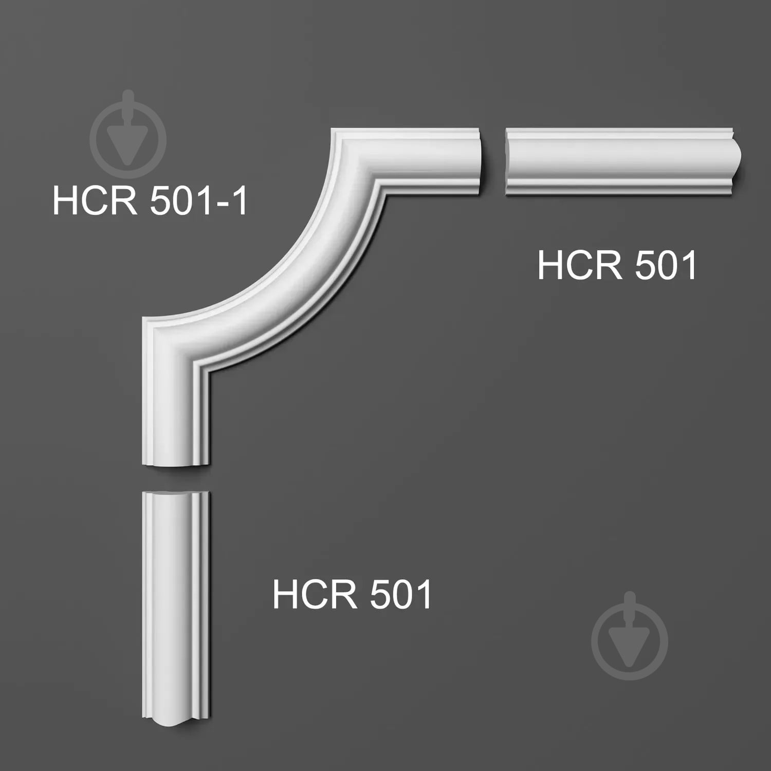 Угловой элемент ELITE DECOR HCR 501-1 154x16x154 мм - фото 4