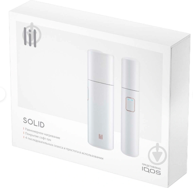 Набір для нагрівання тютюну LiL Solid White - фото 5 Набір для нагрівання тютюну LiL Solid White - фото 5