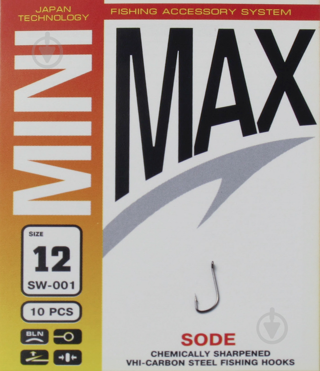 Крючок MiniMax Sode №12 10 шт. SW001-12 - фото 1