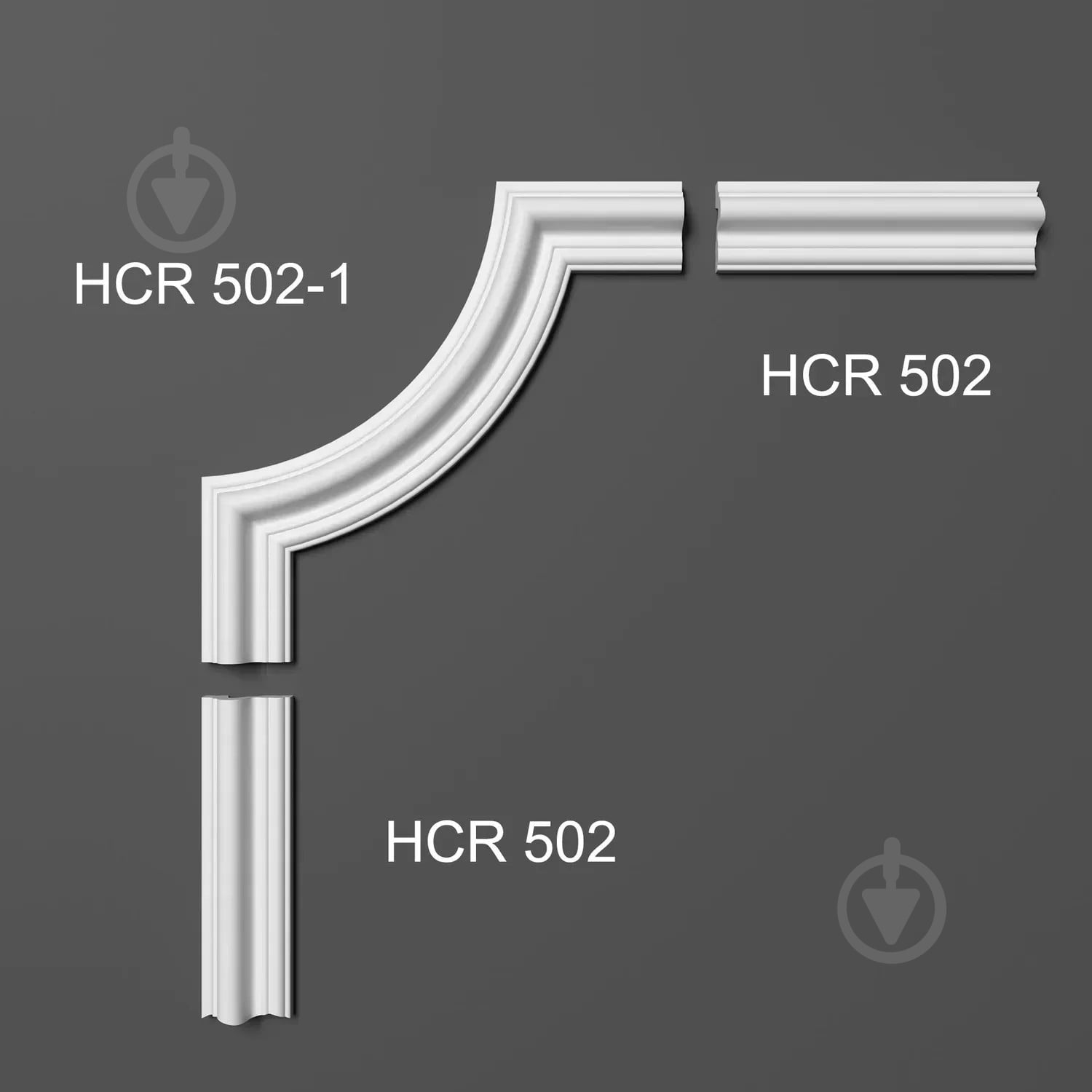 Угловой элемент ELITE DECOR HCR 502-1 170x16x170 мм - фото 2