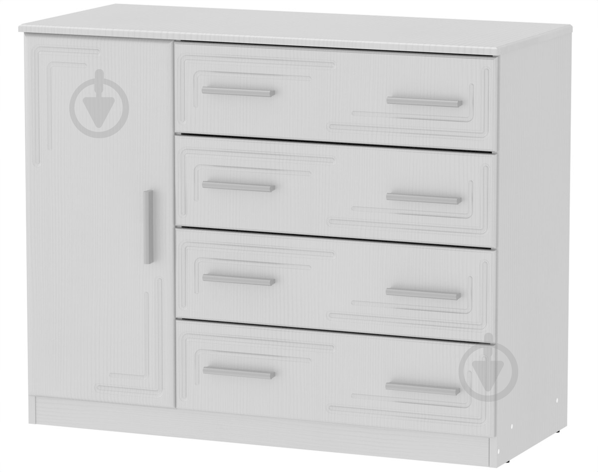 Комод Компанит МДФ 4+1Б нимфея альба - фото 1 Комод Компанит МДФ 4+1Б нимфея альба - фото 1