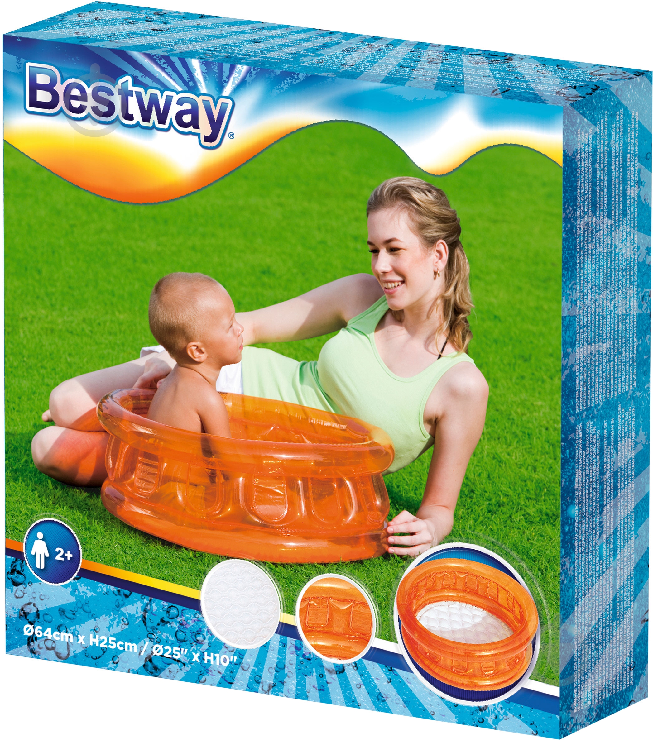 Бассейн надувной Bestway 64х25 см 51112 цвет в ассортименте - фото 9