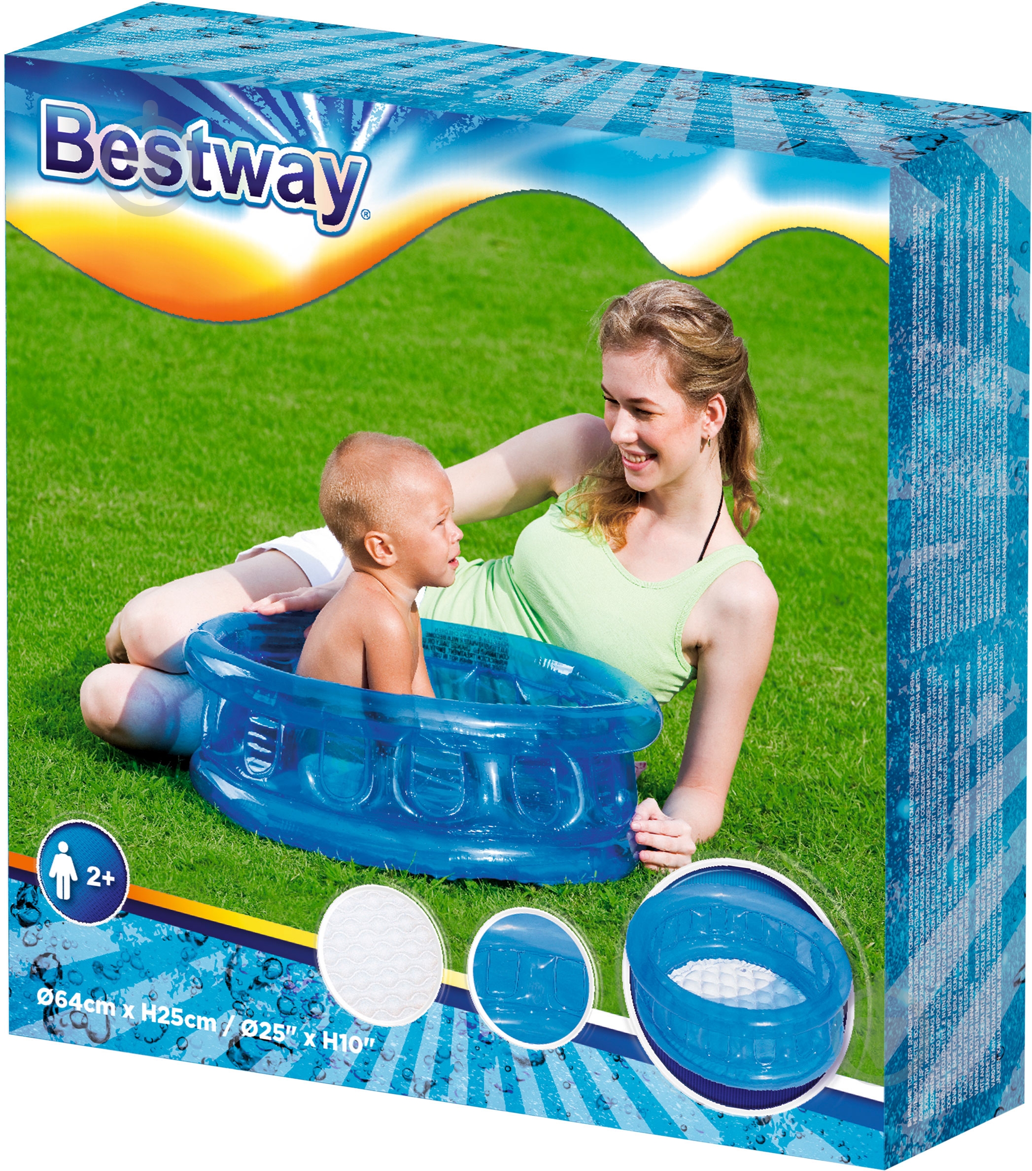Бассейн надувной Bestway 64х25 см 51112 цвет в ассортименте - фото 11