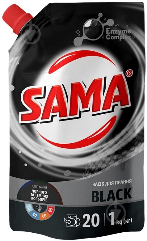 Гель для машинной и ручной стирки SAMA Black 1 л - фото 1