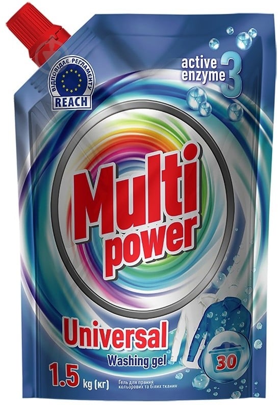 Гель для прання для машинного та ручного прання MultiPower Universal 1,5 кг — фото 1