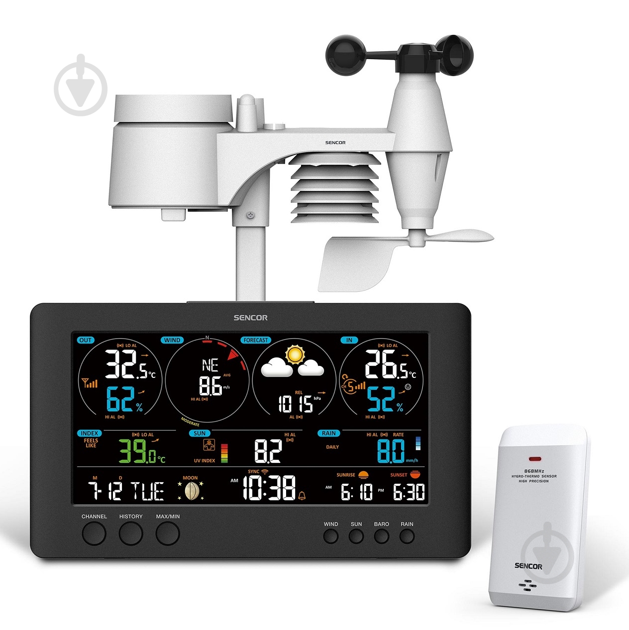 Метеостанция Sencor SWS12500WIFI - фото 2 Метеостанция Sencor SWS12500WIFI - фото 2