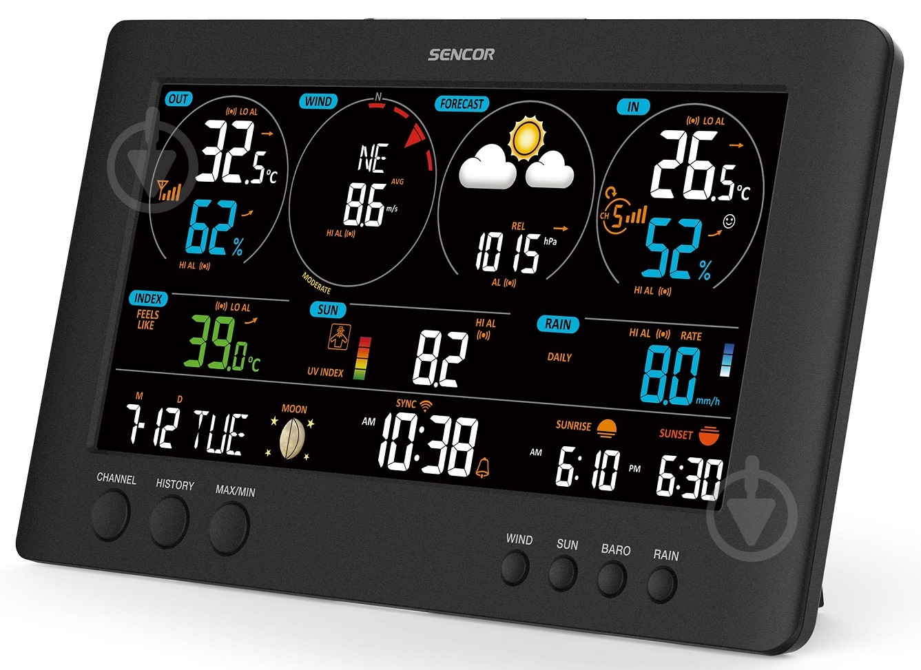 Метеостанция Sencor SWS12500WIFI - фото 4 Метеостанция Sencor SWS12500WIFI - фото 4