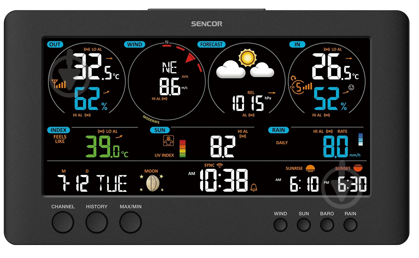 Метеостанция Sencor SWS12500WIFI - фото 5 Метеостанция Sencor SWS12500WIFI - фото 5