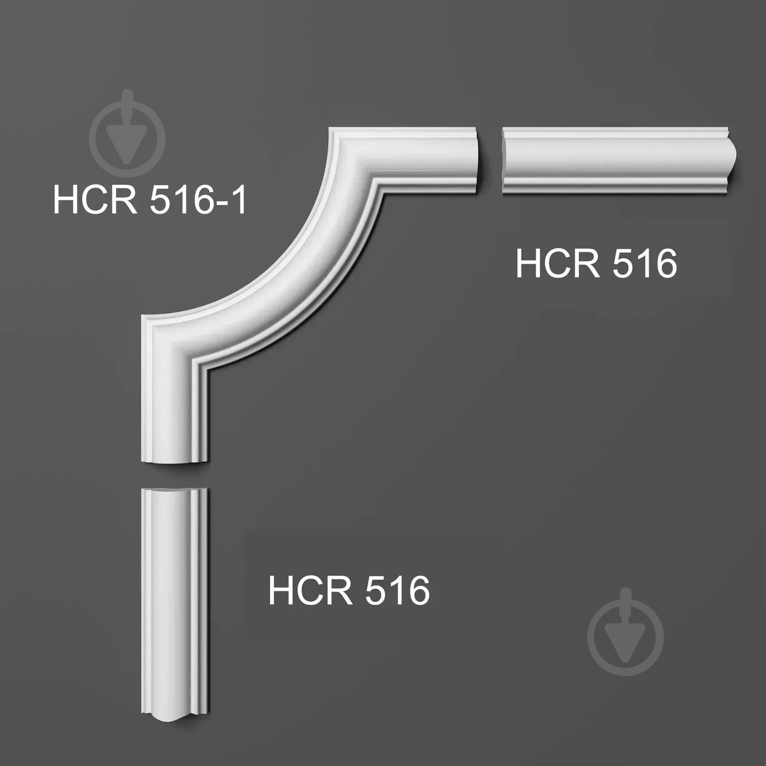 Угловой элемент ELITE DECOR HCR 516-1 151x12x151 мм - фото 2
