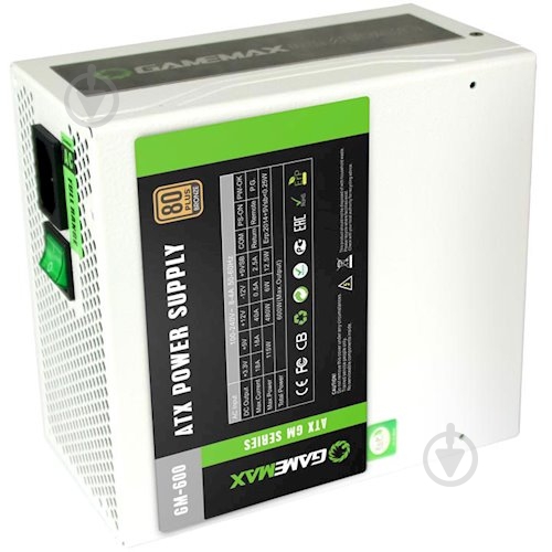 Блок питания GameMax GM-600-WHITE 600 Вт - фото 9 Блок питания GameMax GM-600-WHITE 600 Вт - фото 9