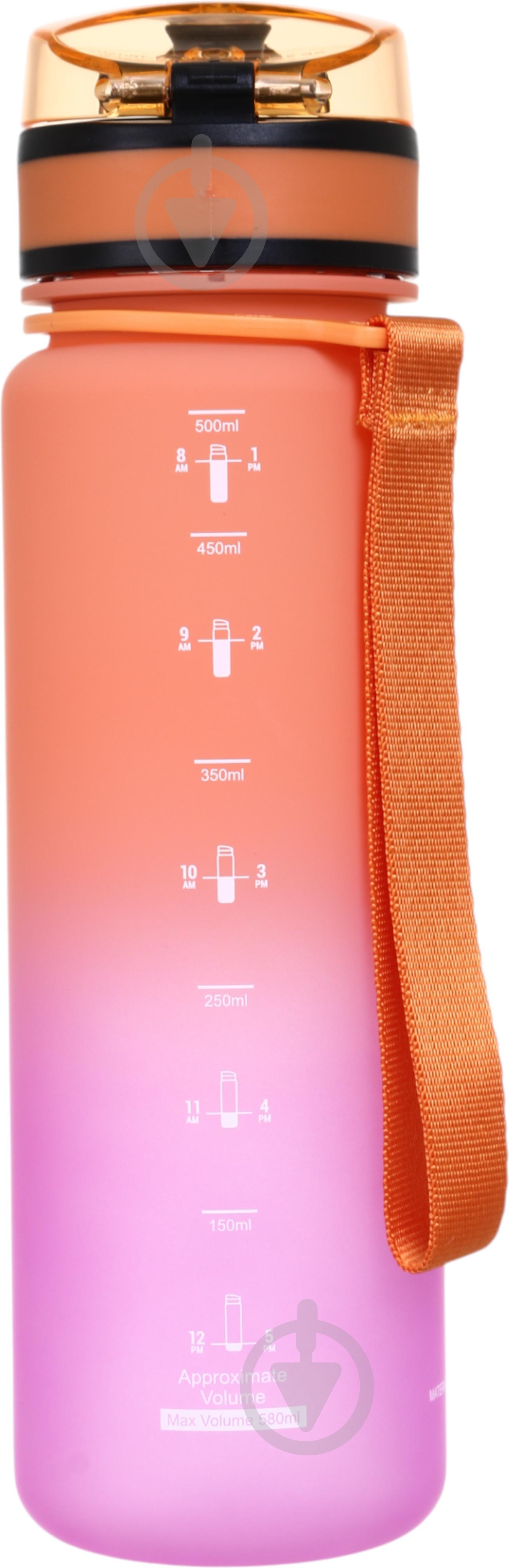 Бутылка для воды Flamberg Premium Fusion 500 мл оранжевый с розовым - фото 7