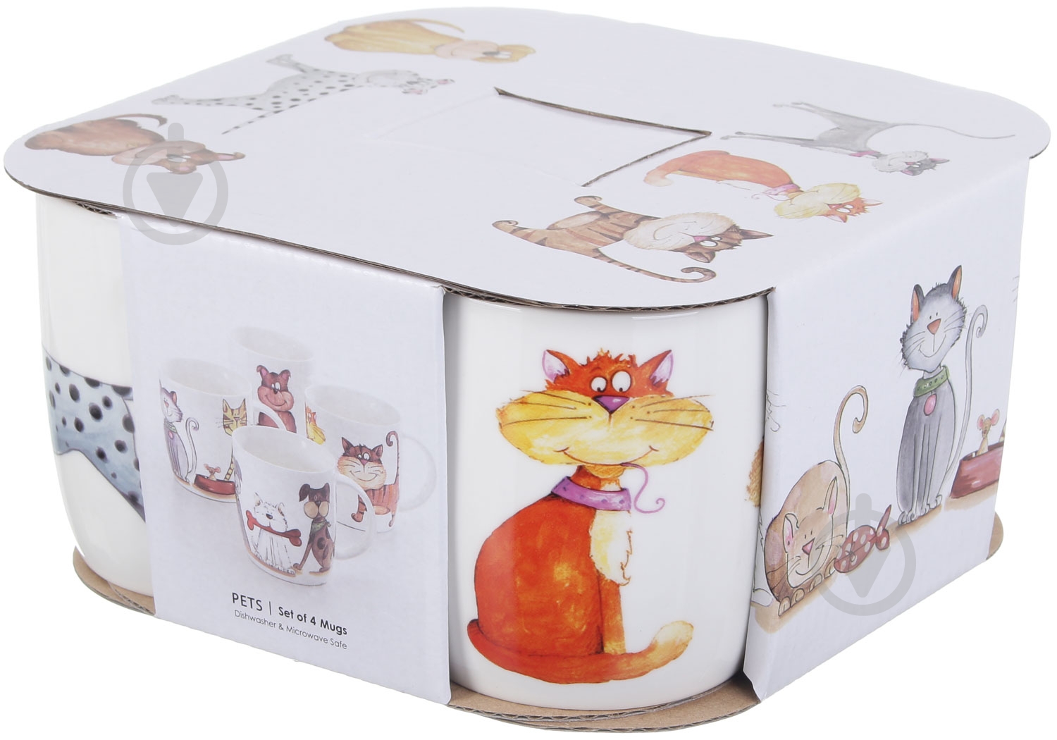 Набір чашок Fiora Pets 360 мл 4 шт. - фото 15