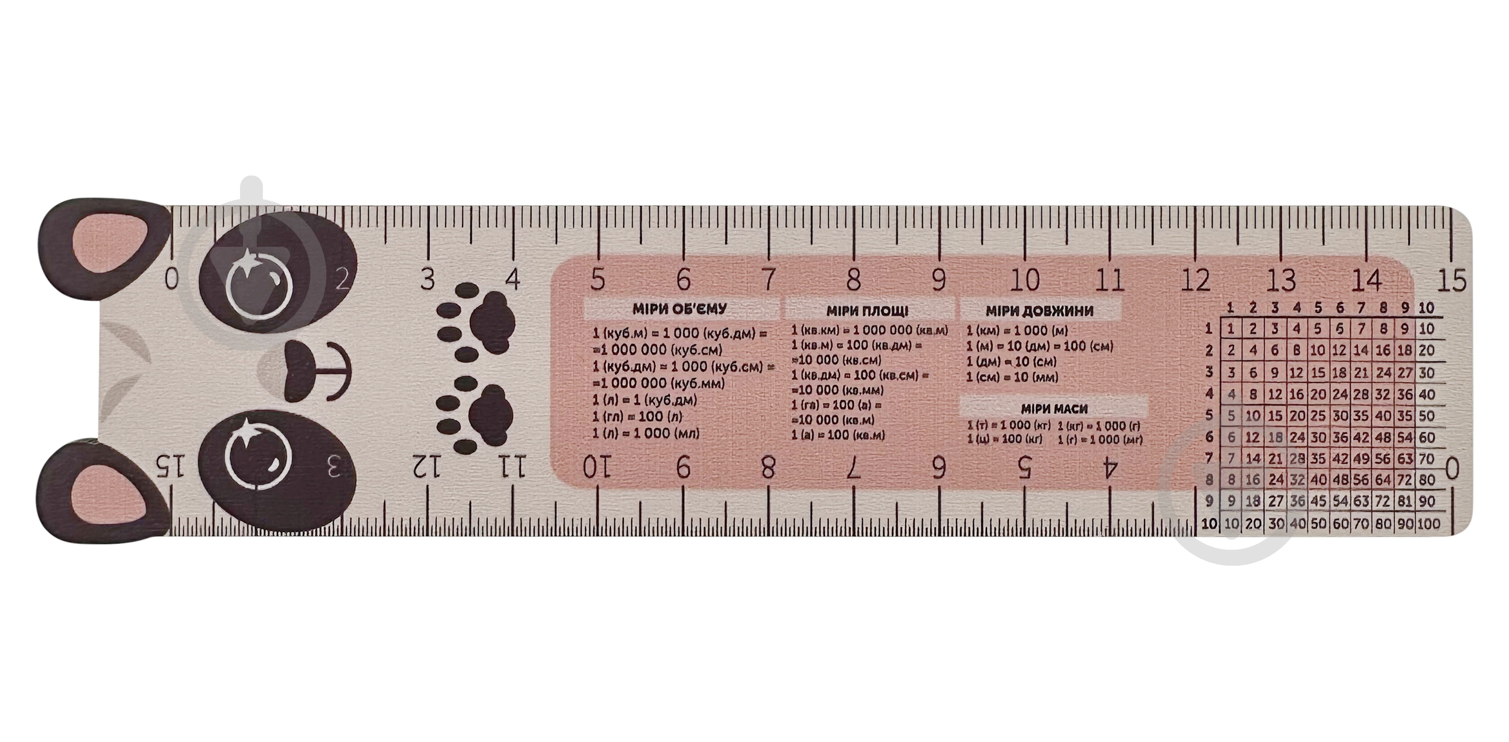 Линейка Зверь 15 см MISLT - фото 1