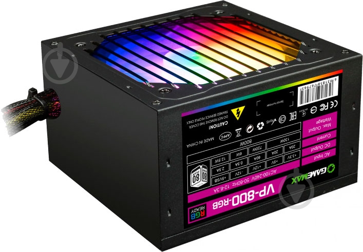 Блок питания GameMax VP-800-RGB 800 Вт - фото 1 Блок питания GameMax VP-800-RGB 800 Вт - фото 1