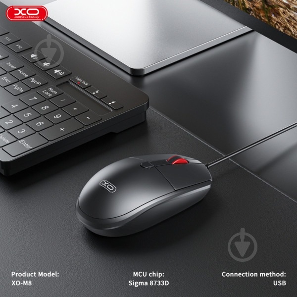 Мышь Xo M8 black (M8 Black) - фото 5