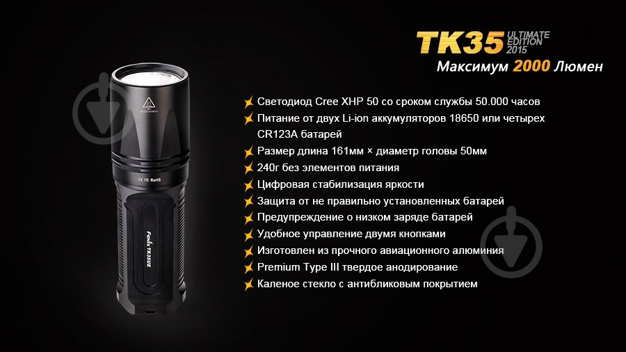 Фонарь Fenix TK35XHP50 - фото 2