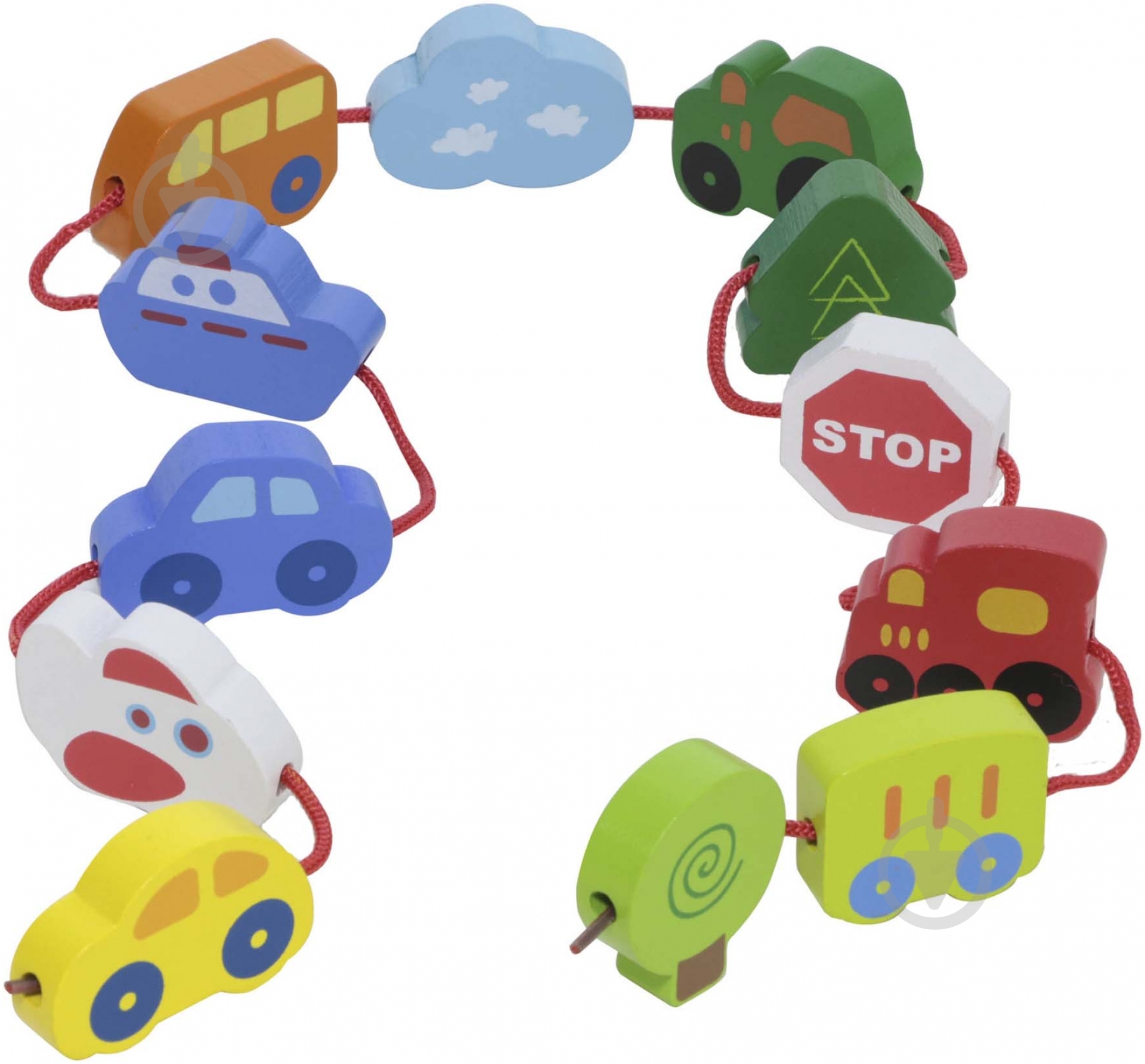 Шнуровка деревянная Hape Транспорт E0905 - фото 1