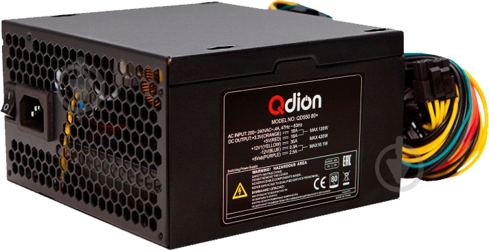Блок живлення Qdion QD 550 80+ 550 Вт - фото 1