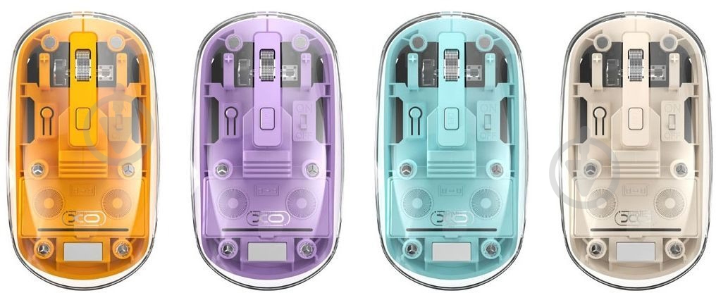 Мышка Xo M12 transparent pink (M12 Purple) - фото 3