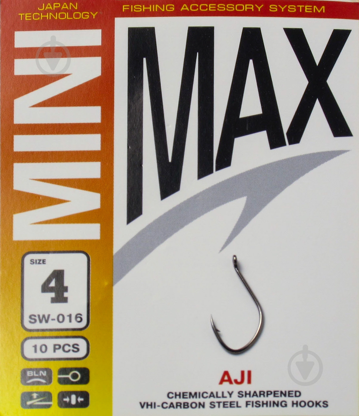 Крючок MiniMax Aji №4 10 шт. SW016-4 - фото 1