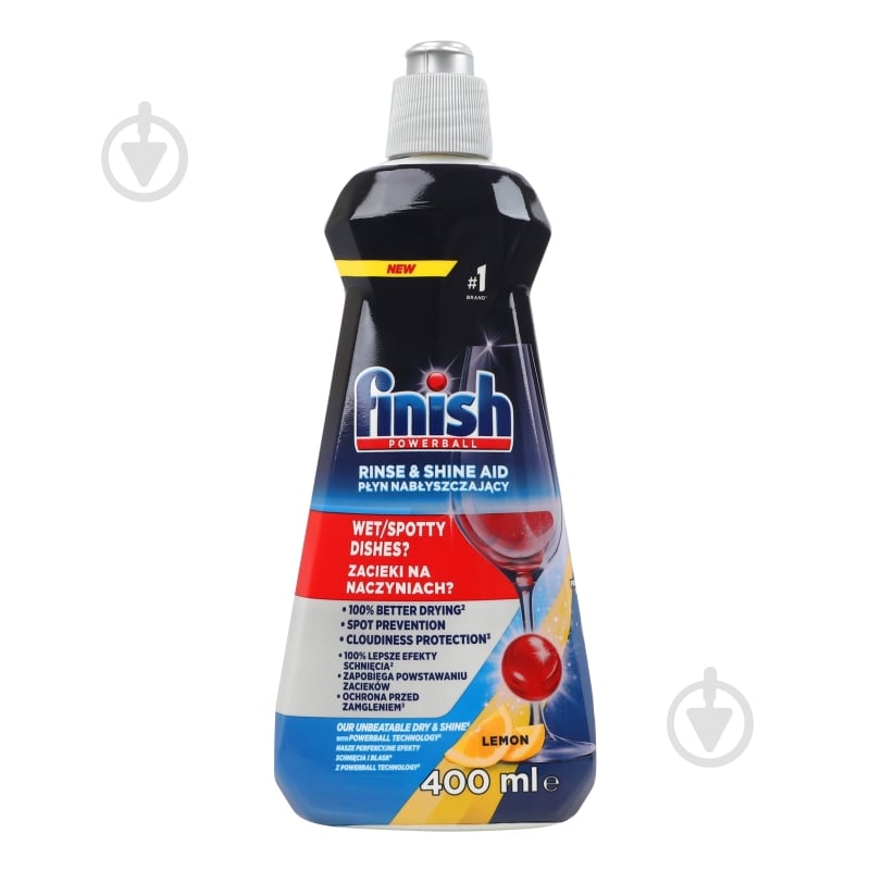 Ополіскувач для посудомийних машин Finish Rinse Лимон 0,4 л - фото 1