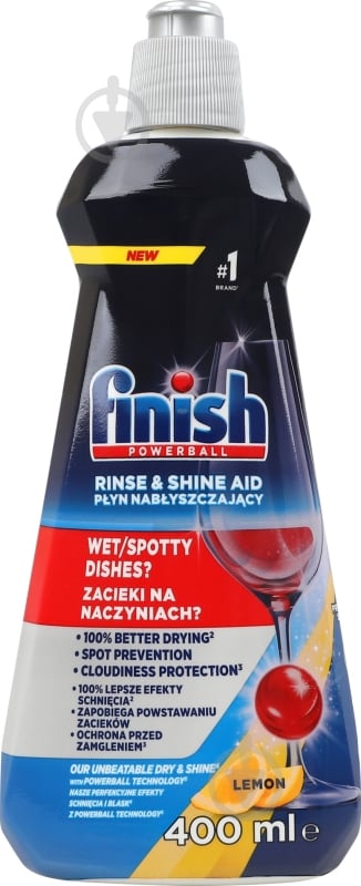 Ополіскувач для посудомийних машин Finish Rinse Лимон 0,4 л - фото 2
