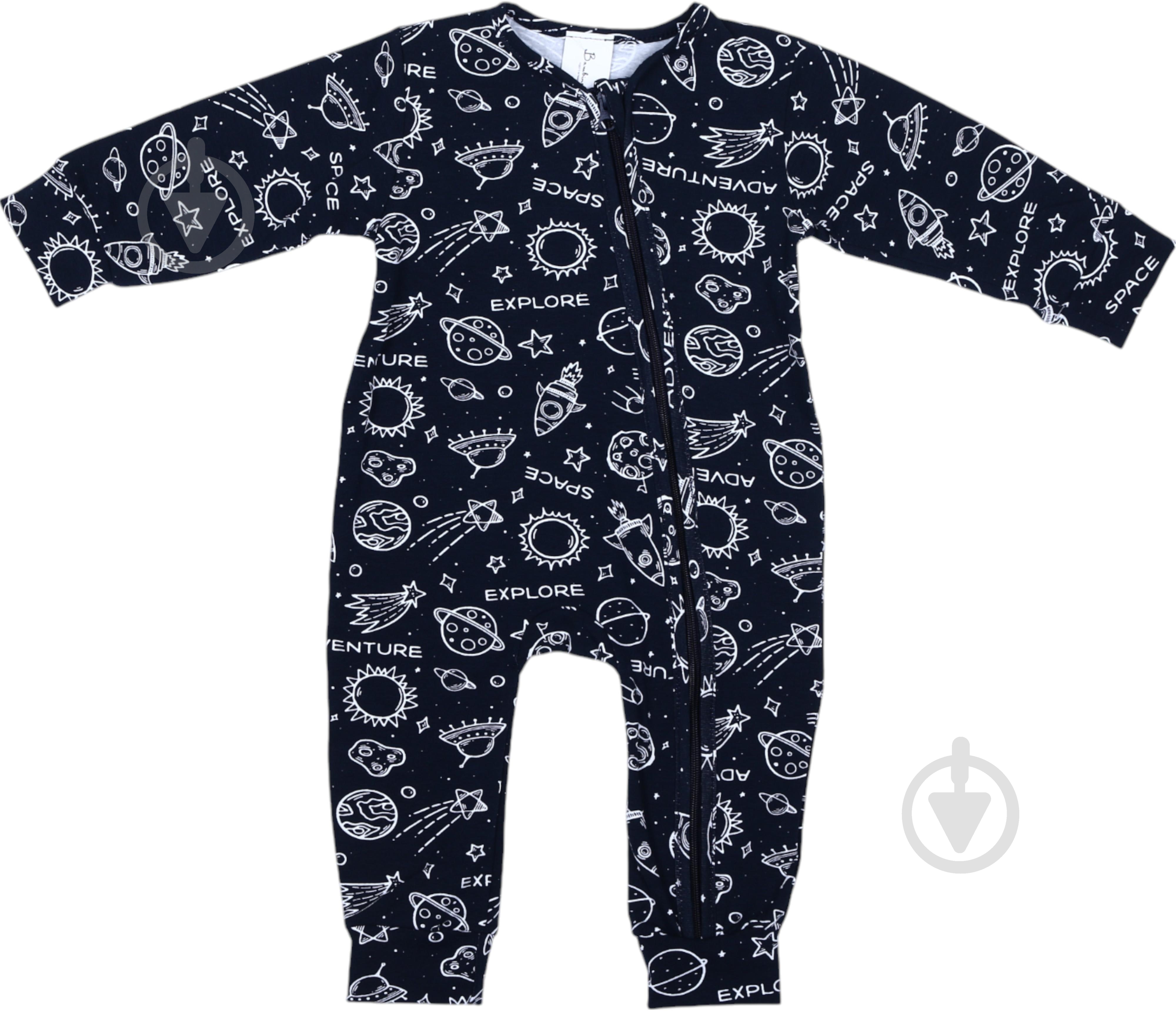 Комбинезон для мальчика Bambinelli Космос р.80 темно-синий 0302 - фото 1 Комбинезон для мальчика Bambinelli Космос р.80 темно-синий 0302 - фото 1