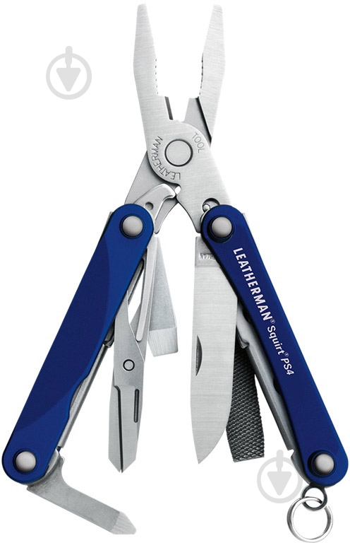 Мультиинструмент Leatherman Squirt PS4 blue 831230 - фото 1 Мультиинструмент Leatherman Squirt PS4 blue 831230 - фото 1