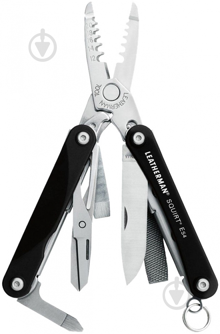 Мультиинструмент Leatherman Squirt ES4 black 831242 - фото 1 Мультиинструмент Leatherman Squirt ES4 black 831242 - фото 1