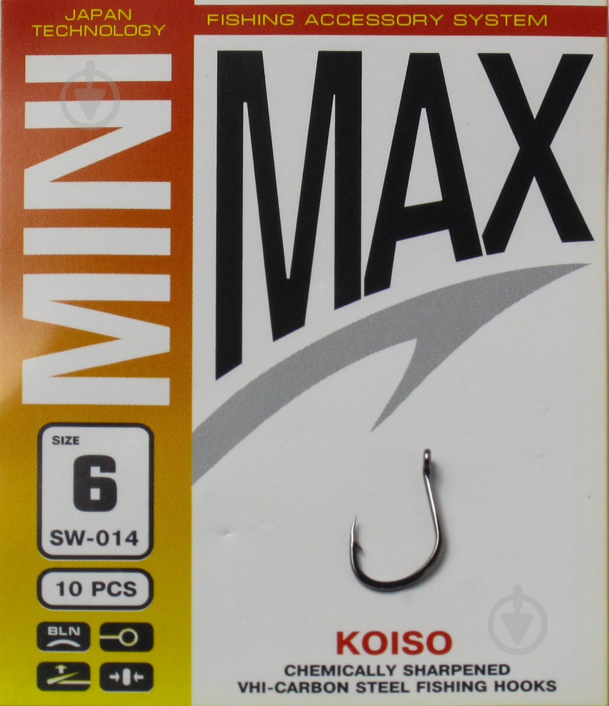 Крючок MiniMax Koiso №6 10 шт. SW014-6 - фото 1
