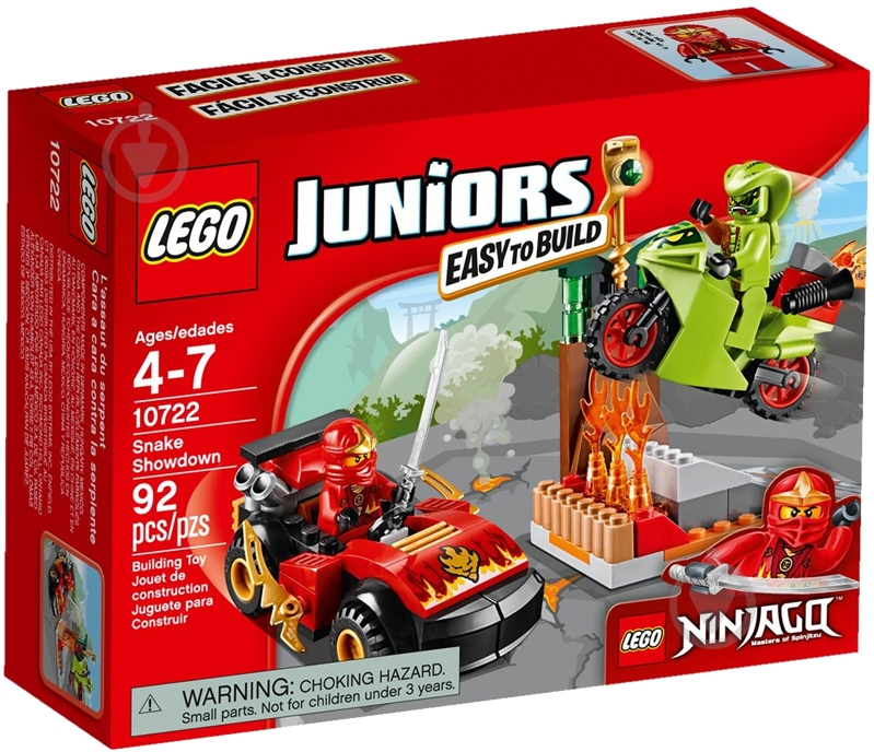 Конструктор LEGO Juniors Схватка со змеями 10722 - фото 1 Конструктор LEGO Juniors Схватка со змеями 10722 - фото 1