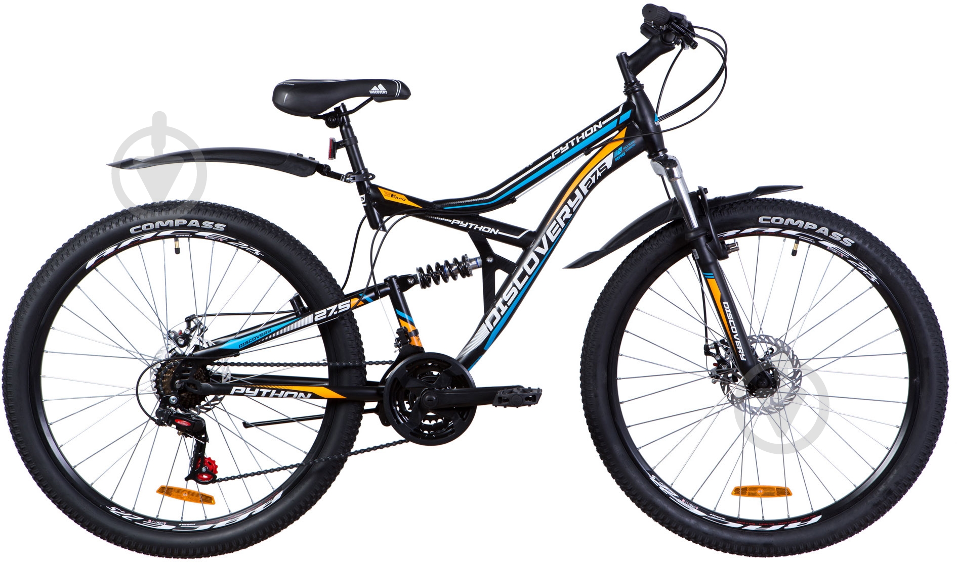 Велосипед Discovery 27,5" 18"(46 см) Python14G DD RET-DIS-27.5-019 черный - фото 1