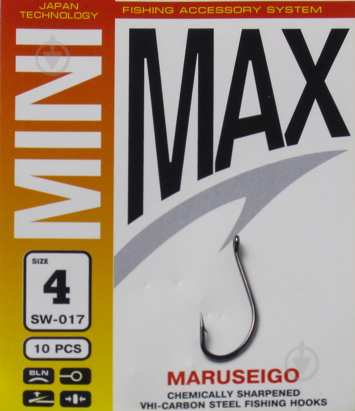 Крючок MiniMax Maruseigo №4 10 шт. SW017-4 - фото 1
