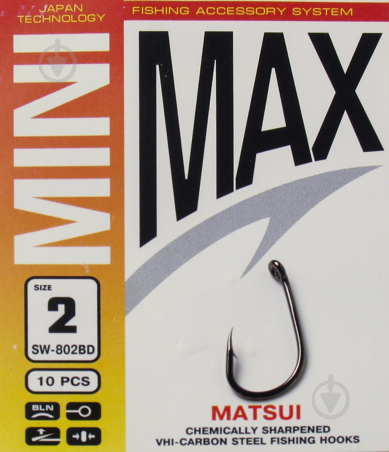 Гачок MiniMax MATSUI №2 10 шт. SW802BD-2 - фото 1 Гачок MiniMax MATSUI №2 10 шт. SW802BD-2 - фото 1