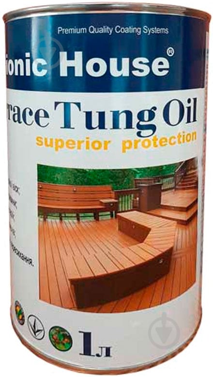 Олія тунгова Bionic House для терас Terrace Tung Oil палісандр 1 л - фото 2