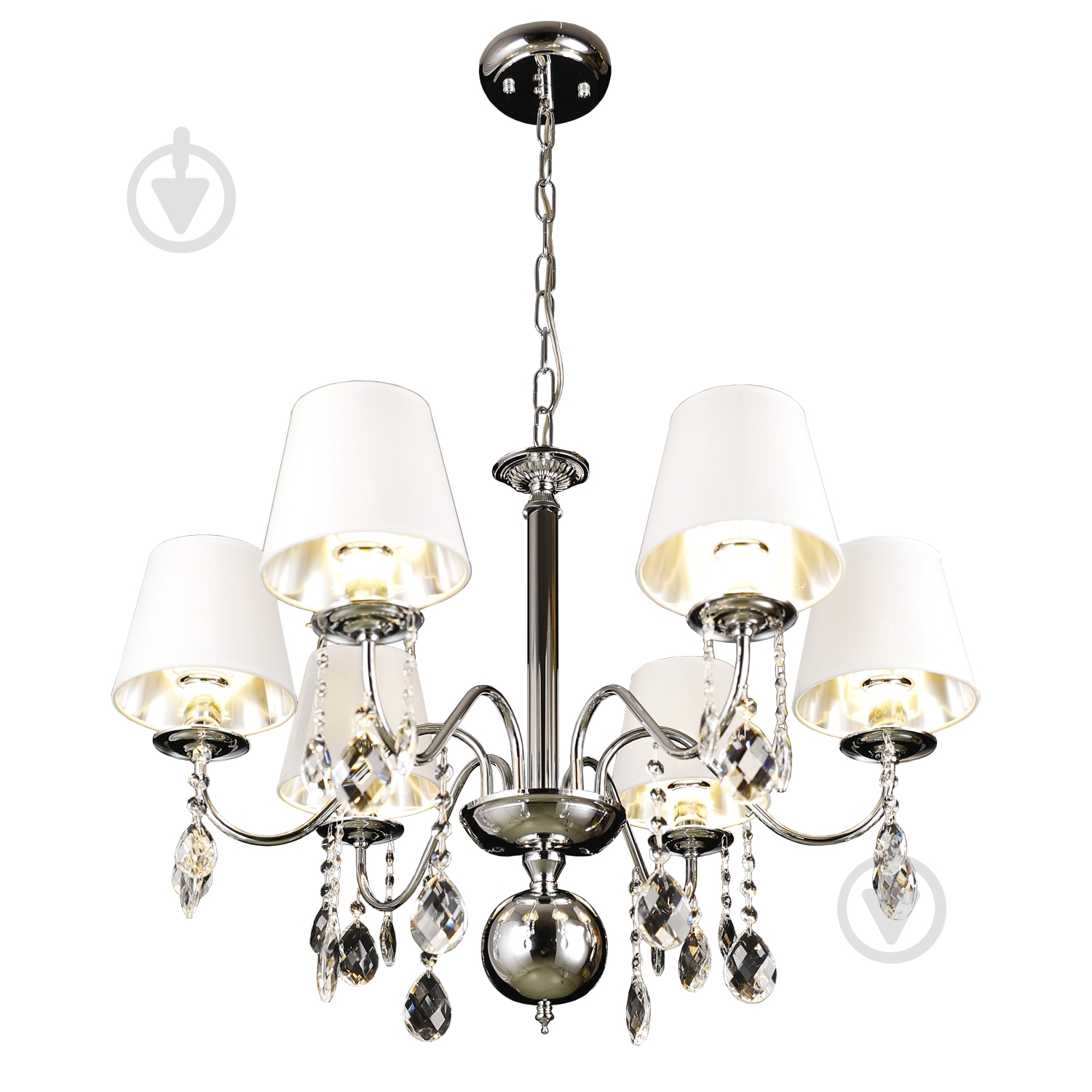 Люстра підвісна Victoria Lighting 6x40 Вт E14 хром Prima/SP6 chrome - фото 1