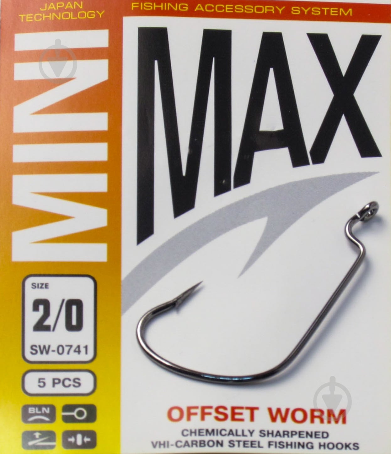 Гачок MiniMax Offset Worm №2/0 5 шт. SW0741-2/0 - фото 1 Гачок MiniMax Offset Worm №2/0 5 шт. SW0741-2/0 - фото 1