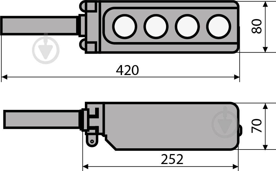 Пост кнопочный Аско-Укрем XAL-B3-471 A0140050004 - фото 5