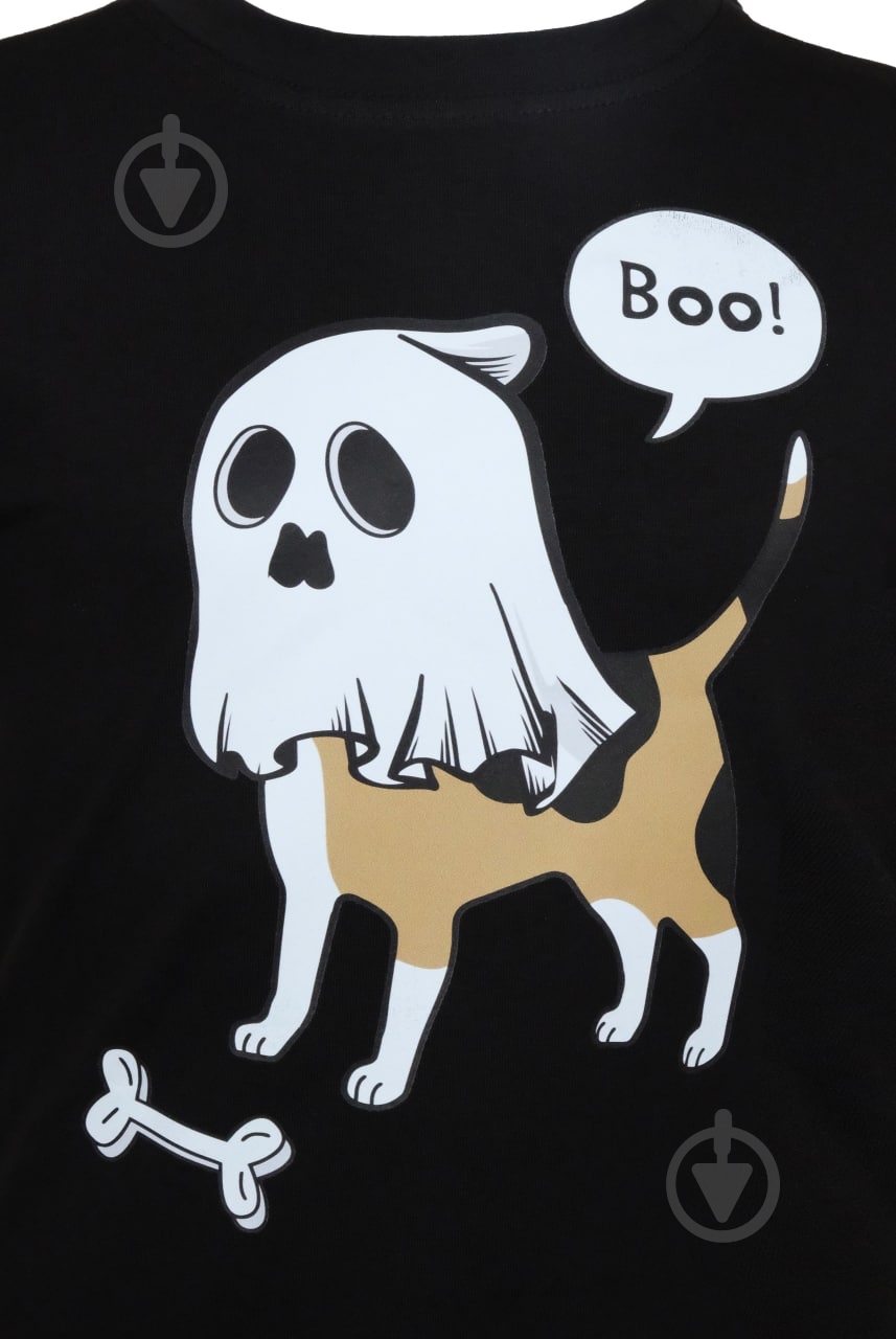 Футболка для девочек/для мальчиков WP Merchandise Halloween Собака-призрак р.92-98 черный 22098 - фото 2