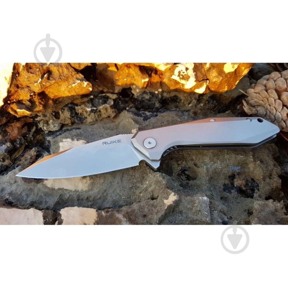 Нож складной Ruike серый P135-SF - фото 11