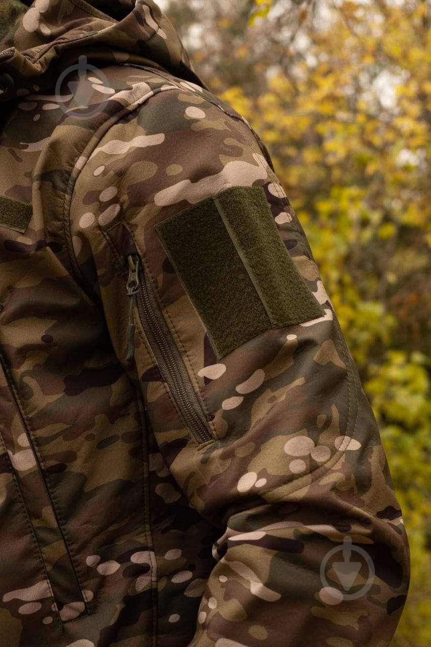 Куртка мужская демисезонная LOGOS-Tac тактическая "Softshell" теплая, под шеврон 04-07-00-0012 р.XL multicam - фото 12
