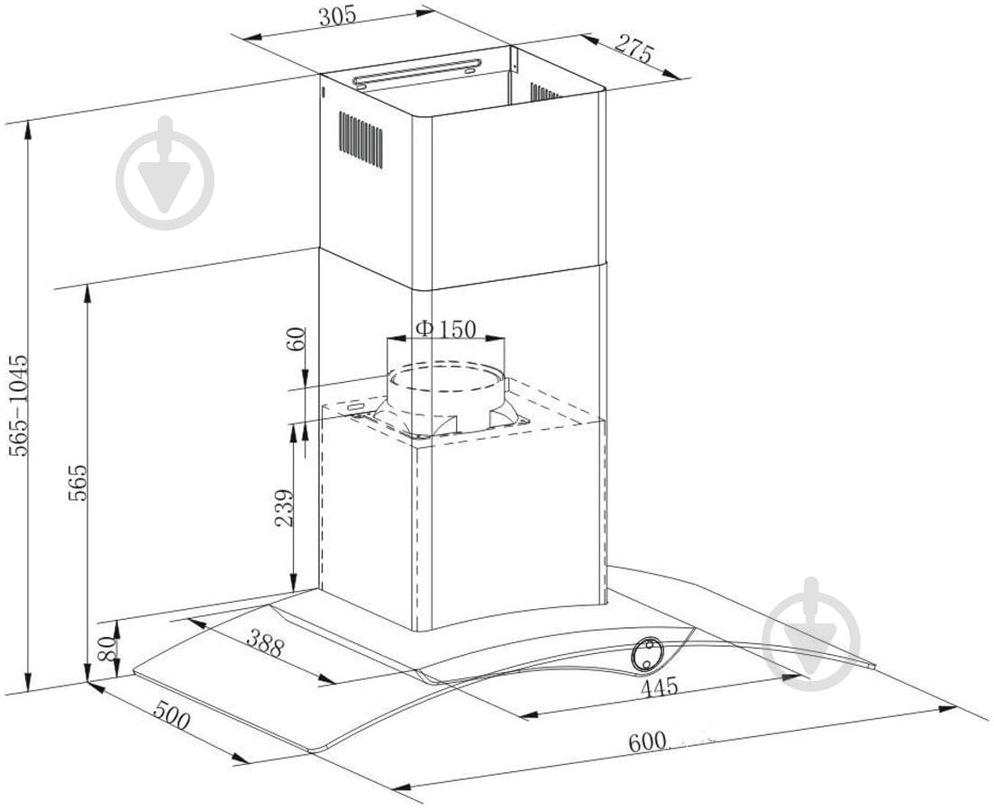 Витяжка Pyramida CD 60 WHITE - фото 8